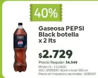 Pepsi - Gaseosa Black botella