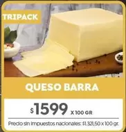 X$ - QUESO BARRA