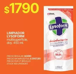 Lysoform - LIMPIADOR MULTISUPERFICIE