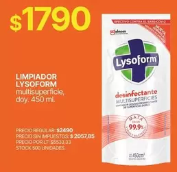 Lysoform - LIMPIADOR MULTISUPERFICIE