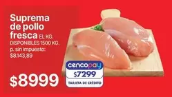 Suprema de pollo fresca