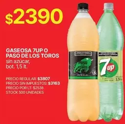 Paso de los Toros - Gaseosa