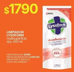 Lysoform - LIMPIADOR MULTISUPERFICIE