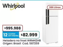 Whirlpool - Heladera no frost WRM42HB