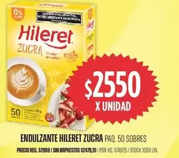 Hileret -  ZUCRA PAQ. 50 SOBRES