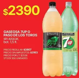 Paso de los Toros - Gaseosa 7UP o