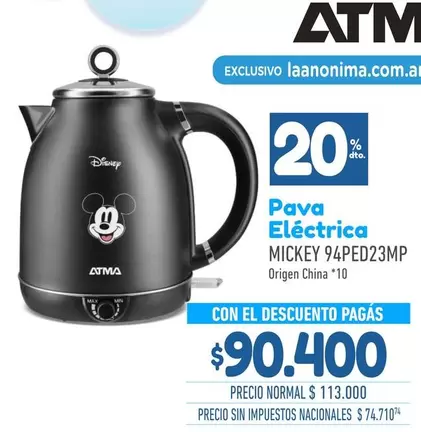 Atma - Pava Eléctrica MICKEY 94PED23MP