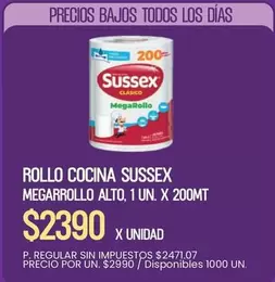 Sussex - ROLLO COCINA MEGACARROLLO ALTO