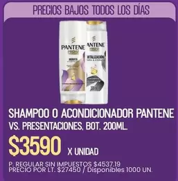 Pantene - SHAMPOO O ACONDICIONADOR