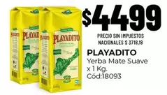 Playadito - Yerba Mate Suave x 1 Kg. Cód:18093
