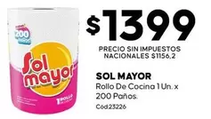 Sol Mayor - Rollo De Cocina 1 Un. x 200 Paños C
uevo23226