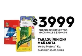 Taraguí - Yerba Mate x 1 Kg. Cod: 50407-50405-50404