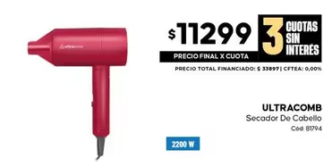 Ultracomb - Secador De Cabello