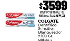 Colgate - Dentífrico Sensitive Blanqueador