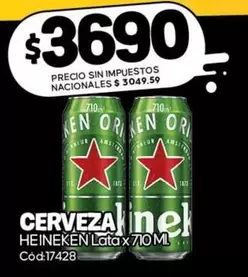Heineken - CERVEZA Lata x 710