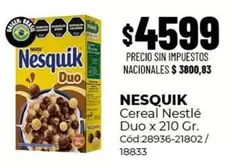 Nestlé - Cereal Duo x 210 Gr. Cód:28936-21802 / 18833