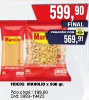 Marolio - FIDEOS MAROLIO x 500 gr.