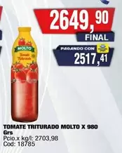 Molto - Tomate Triturado X 980 GRS