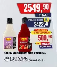 Marolio - SALSA MAROLIO VS SAB X 330 Grs