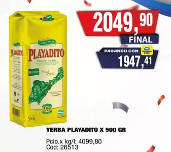 Playadito - YERBA PLAYADITO X 500 GR