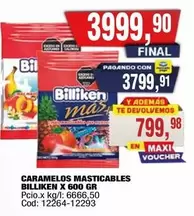 Billiken - CARAMELOS MASTICABLES BILLIKEN X 600 GR