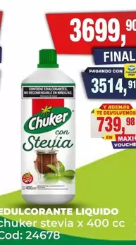 Chuker -  stevia x 400 cc
