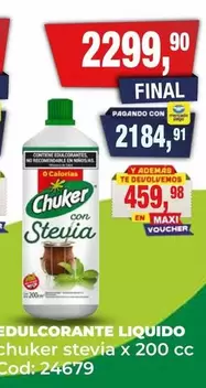 Chuker -  stevia x 200 cc Cod: 24679