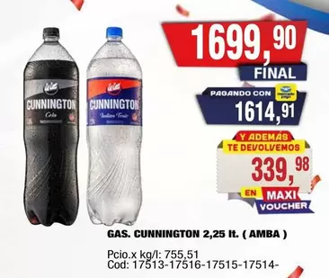 Cunnington - GAS. CUNNINGTON 2,25 lt. (AMBA)