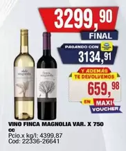 X$ - VINO FINCA MAGNOLIA VAR. X 750 cc