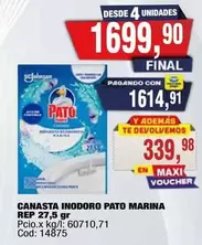 CANASTA INODORO MARINA REP 27,5 gr
