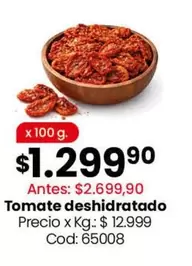 X$ - Tomate deshidratado