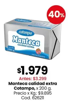 X$ - Manteca calidad extra
