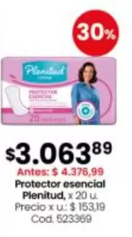 Plenitud - Protector esencial, x 20 u. Cod. 523369