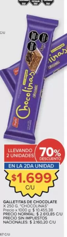 chocolinas - GALLETITAS DE CHOCOLATE