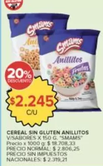 X$ - Cereal Anillitos Frutas