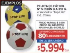 PELOTA DE FÚTBOL N° 5 PEKÍN B A 310 G.