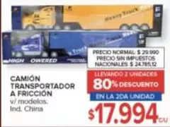 CAMIÓN TRANSPORTADOR A FRICCIÓN