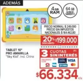 Pro - TABLET 10" PRO AMARILLA