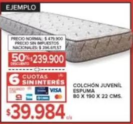 X$ - COLCHÓN JUVENIL ESPUMA