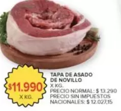 X$ - TAPA DE ASADO DE NOVILLO