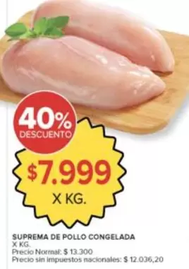 X$ - Suprema de Pollo Congelada