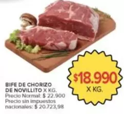 X$ - BIFE DE CHORIZO DE NOVILLITO