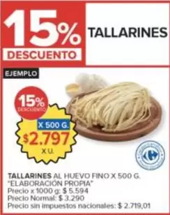 X$ - TALLARINES