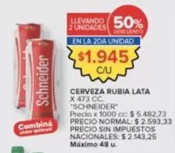 Schneider - CERVEZA RUBIA LATA