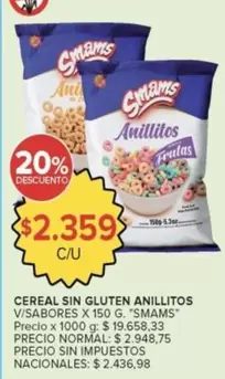 X$ - CEREAL SIN GLUTEN ANILLITOS
