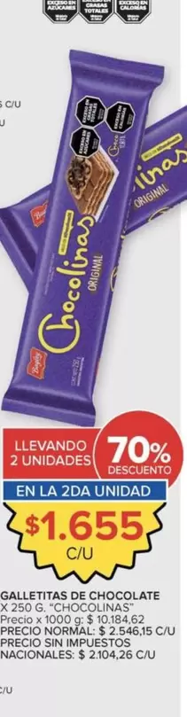 chocolinas - GALLETITAS DE CHOCOLATE