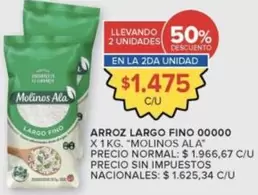 Molinos Ala - ARROZ LARGO FINO 00000
