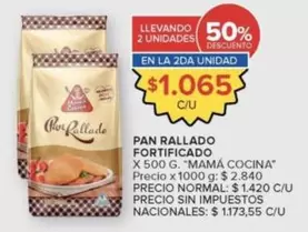 X$ - PAN RALLADO FORTIFICADO