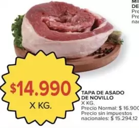 X$ - TAPA DE ASADO DE NOVILLO