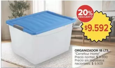 Carrefour home - ORGANIZADOR 18 LTS